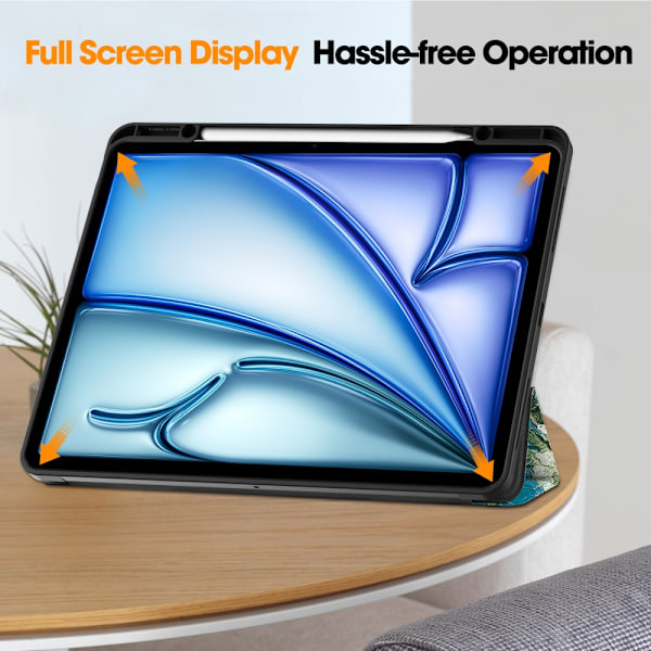 Apple iPad Air 13 2. sukupolvi (2025) Kotelo Tri-fold Kirsikankukat