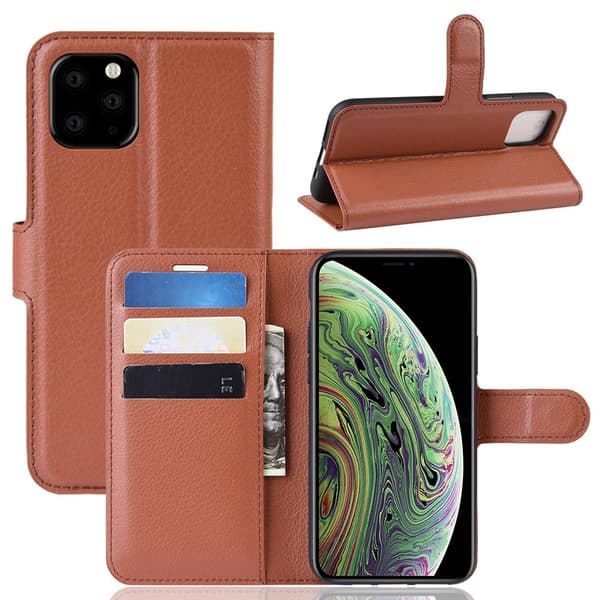 iPhone 11 Pro -nahkakotelo, ruskea