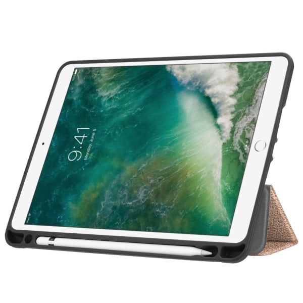 iPad 9.7 6th Gen (2018) Fodral Tri-Fold Med Pencil-hållare Rosa