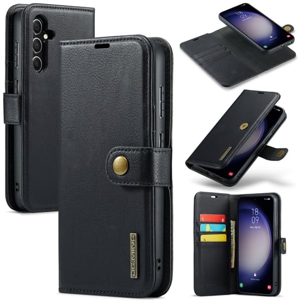 DG.MING 2-i-1 Magnetiskt Plånboksfodral Samsung Galaxy S24 FE Sv