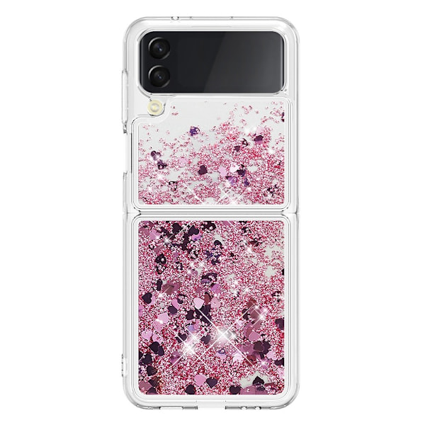 Glitter Bling TPU Case Samsung Galaxy Z Flip 4 Roséguld