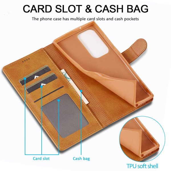LC.IMEEKE Pungetui Samsung Galaxy S23 Ultra Cognac