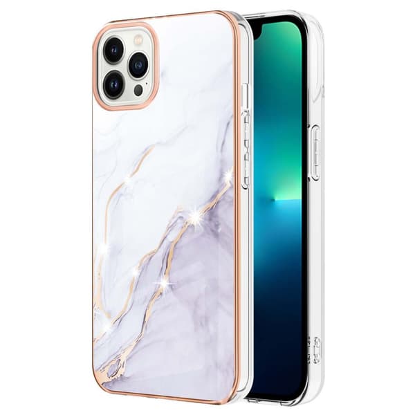 TPU Skal iPhone 15 Pro Hvid Marmor