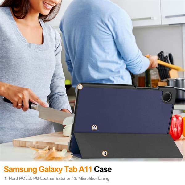 Samsung Galaxy Tab A11 Cover Tri-fold Blå