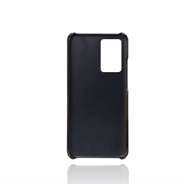 Nahkakuori korttipaikoilla Galaxy Note 20 Musta