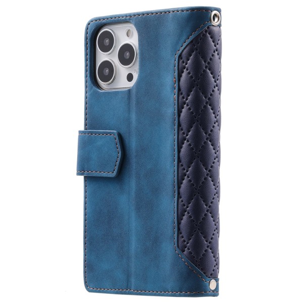 iPhone 15 Pro Max -lompakkokotelo, pehmustettu sininen