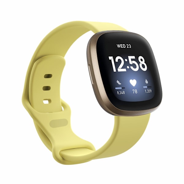 Silikone Rem Fitbit Versa 3/Sense Gul