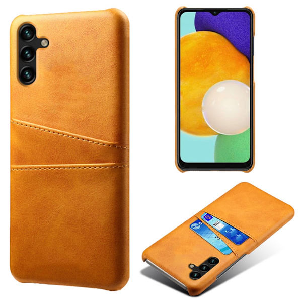 Læderskal med kortholder Galaxy A54 Cognac