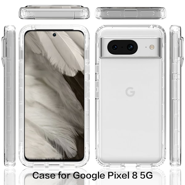Allround Cover Skal Google Pixel 8 Transparent