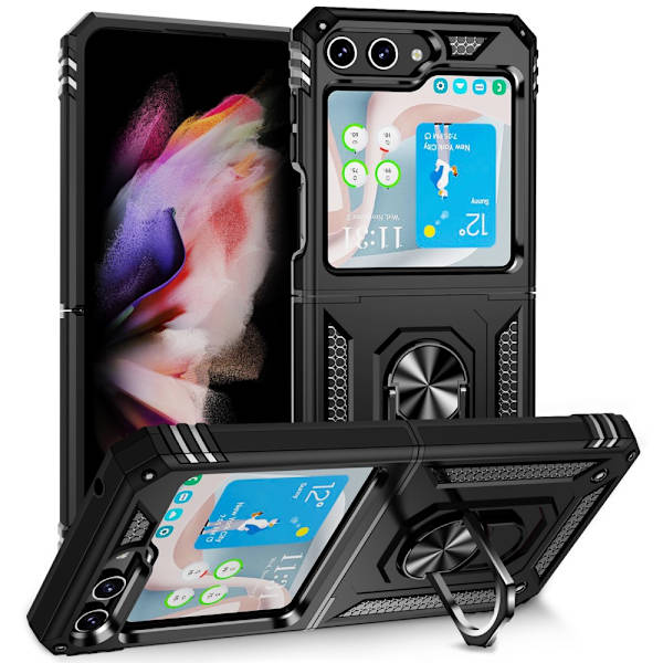 Hybridskal Samsung Galaxy Z Flip 5 Ringholder Sort