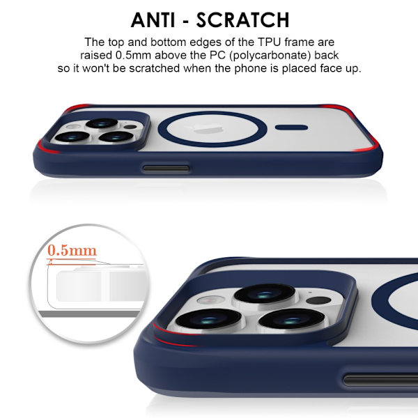 Magnetic MagSafe Skal iPhone 16 Pro Blå
