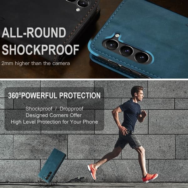 CaseMe Slim Plånboksfodral Samsung Galaxy S24 FE Blå