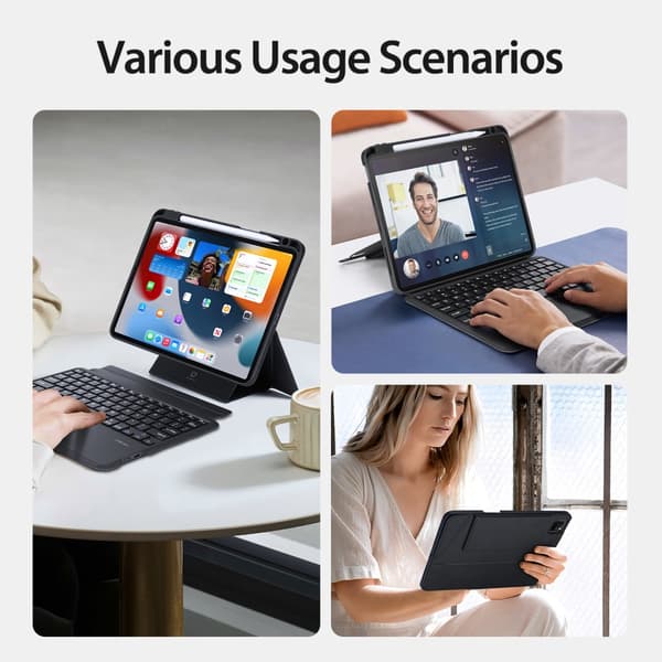 Dux Ducis Bluetooth-näppäimistö Kotelo iPad Pro 11 4th Gen (2022)