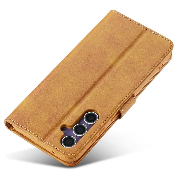 LC.IMEEKE Lompakkokotelo Samsung Galaxy S25 Plus Cognac