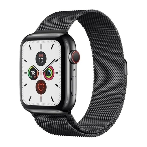 Milanese Loop Rannekoru Apple Watch 42/44/45/49mm musta