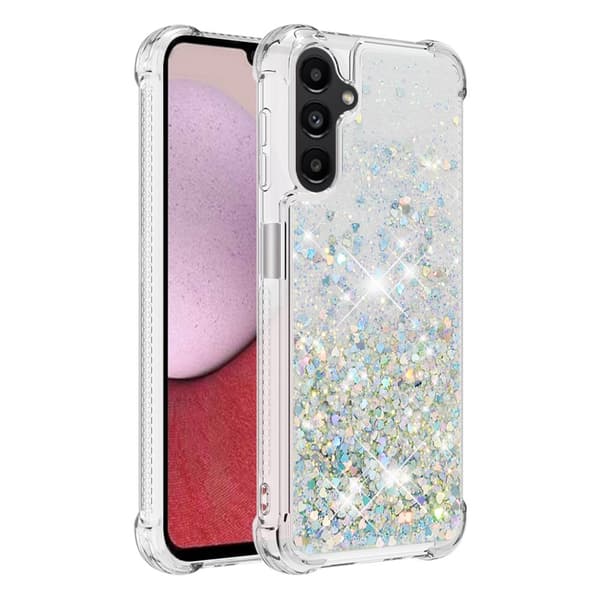 Glitter Bling TPU Skal Samsung Galaxy A14 Silver