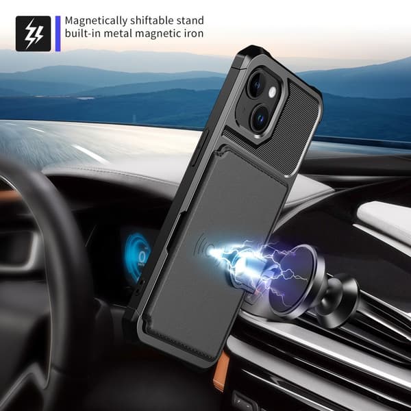Multi-Slot Skal iPhone 15 Svart