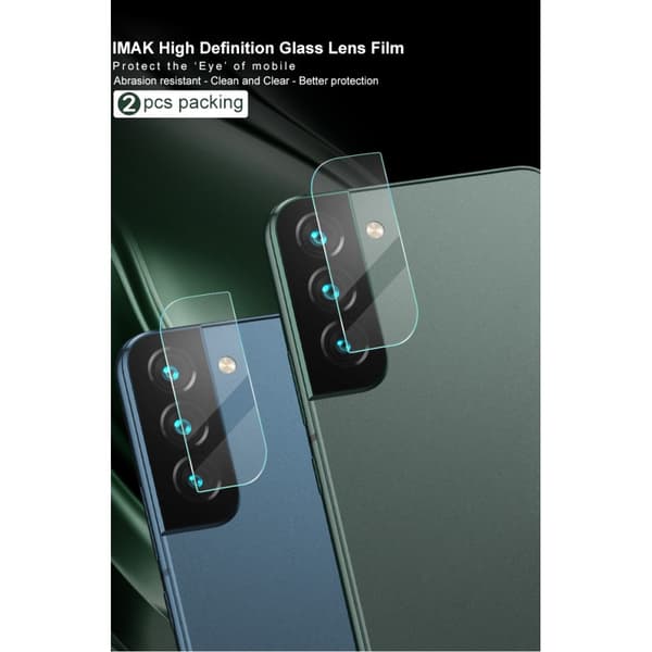 IMAK 2-pack härdat glas kameralinsskydd Galaxy S22/ S22 Plus
