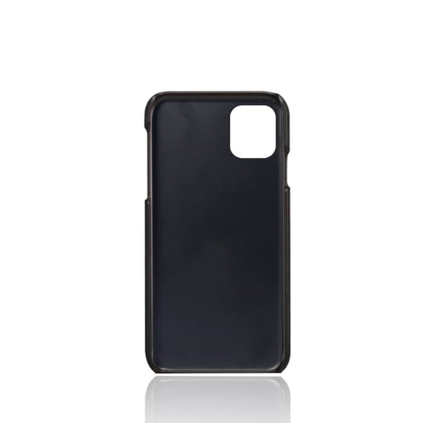 Læderskal med kortholder til iPhone 12 Pro Max Sort