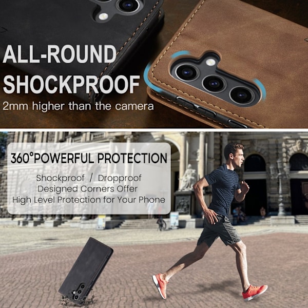 CaseMe Slim Wallet Case Samsung Galaxy S25 Plus Sort