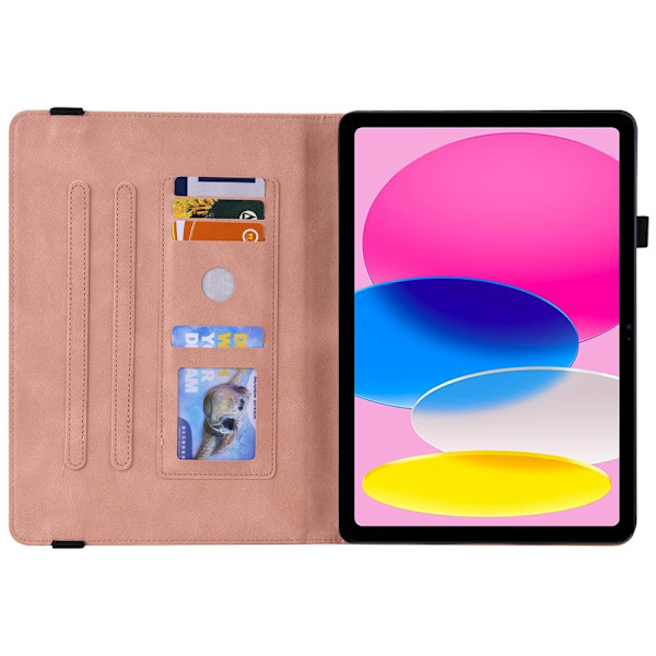 Lædercover Apple iPad 11 11. Gen (2025) Sommerfugle Rosa