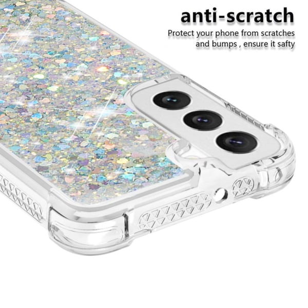 Glitter Bling TPU-kotelo Samsung Galaxy S23 Silver