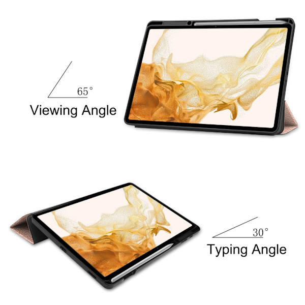 Fodral Tri-Fold Galaxy Tab S7 Plus/S8 Plus 12.4 Med S Pen-hållar