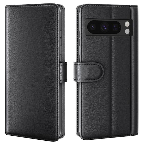 Aito nahkakotelo Google Pixel 8 Prolle, musta