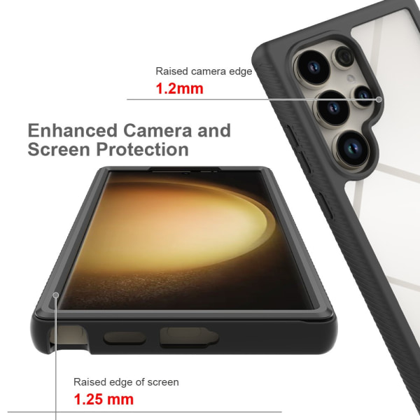 360 Full Cover Edge Case Samsung Galaxy S24 Ultra Black