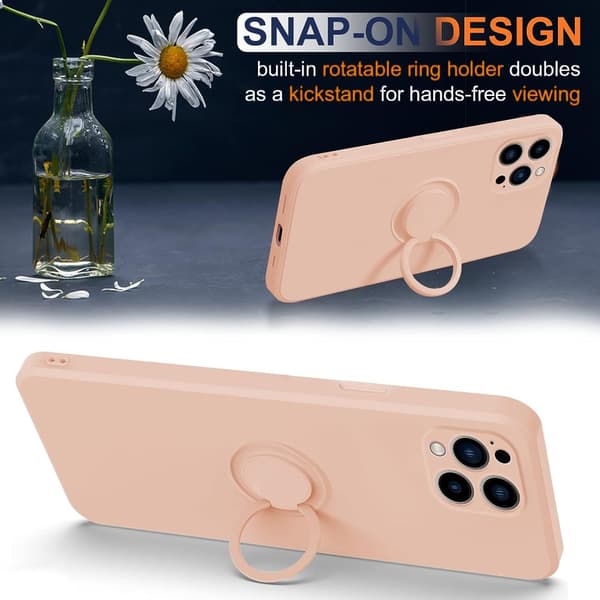 iPhone 15 Pro Max Skal Med Ringholder Rosa