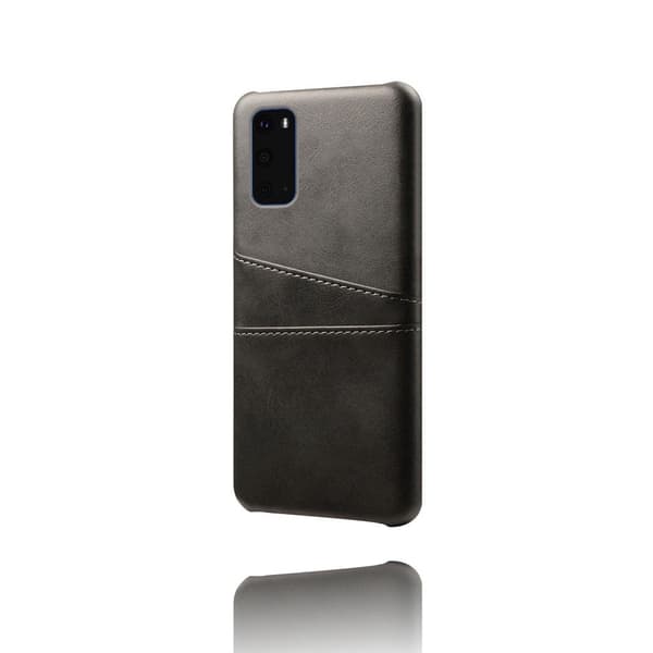 Samsung Galaxy S20 Plus -nahkakotelo korttipaikoilla, musta