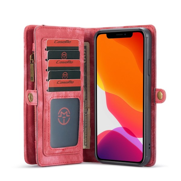 CaseMe Plånboksfodral Multi-Slot iPhone 11 Pro Max Röd