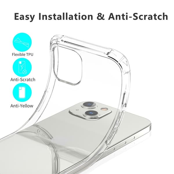 Kestävä TPU-kuori iPhone 13 Pro Max - läpinäkyvä