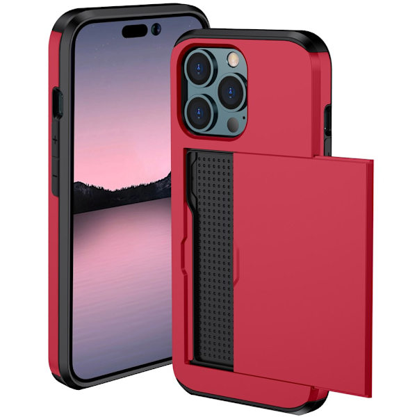 Skal Kortfack iPhone 15 Pro Max Punainen