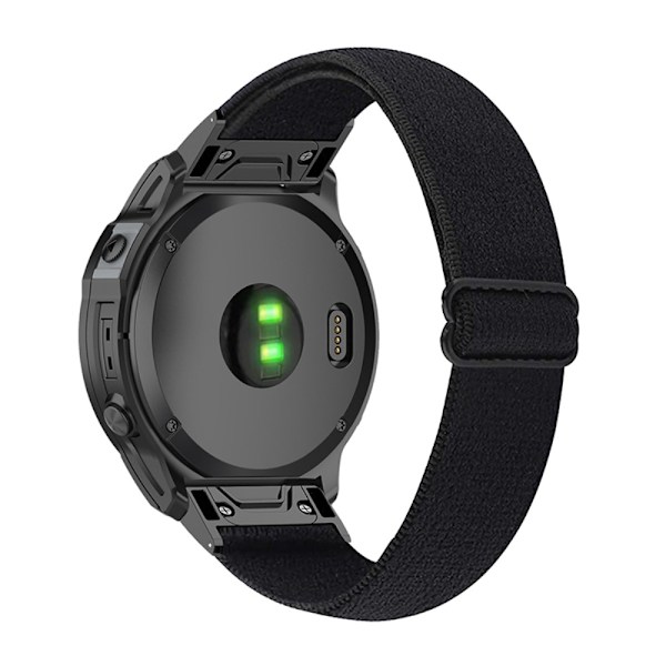 Elastinen Nylon-ranneke Garmin Fenix 6X Pro Musta