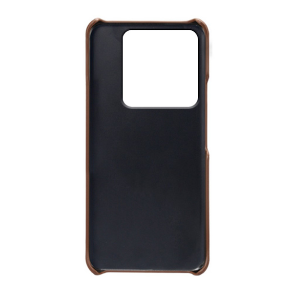Nahkakuori korttipaikoilla Xiaomi 14 Prolle, ruskea