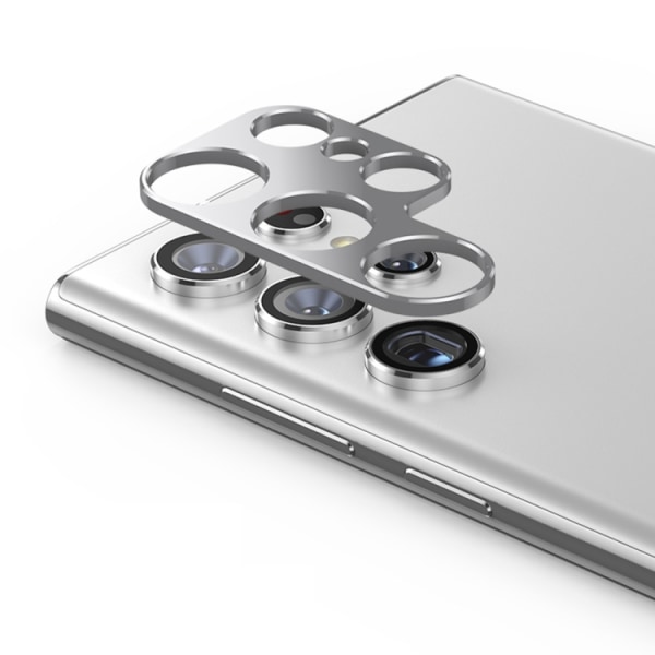 Enkay Aluminium Kameraskydd Samsung Galaxy S22 Ultra Silver