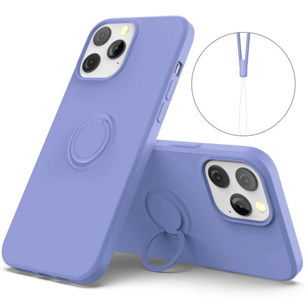 iPhone 14 Pro Max -kuori sormustelineellä, violetti