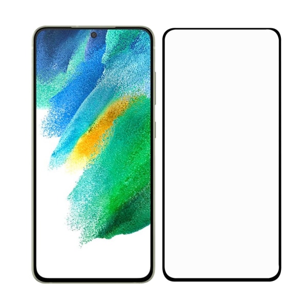Hærdet glas skærmbeskyttelse til Galaxy S21 FE - Sort