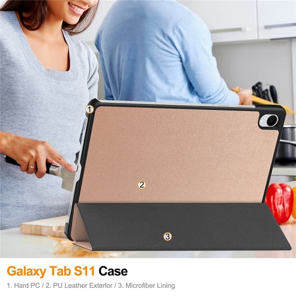 Samsung Galaxy Tab S11 Cover Tri-fold Rosa