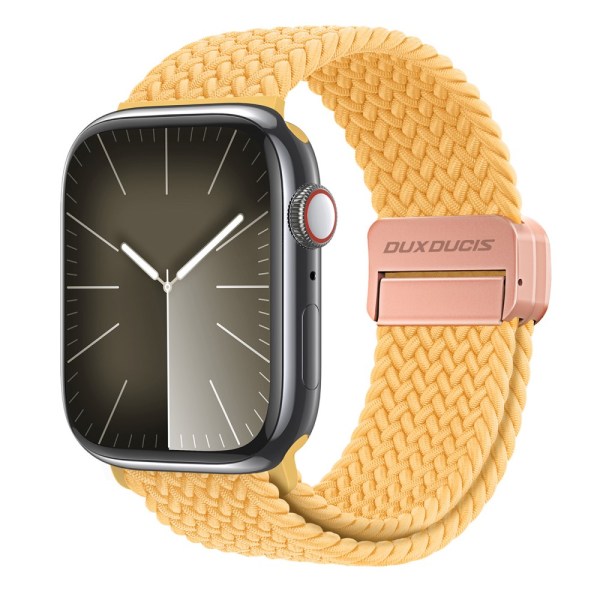 Dux Ducis elastisk nylonvävd rem Apple Watch 38/40/41 mm gul