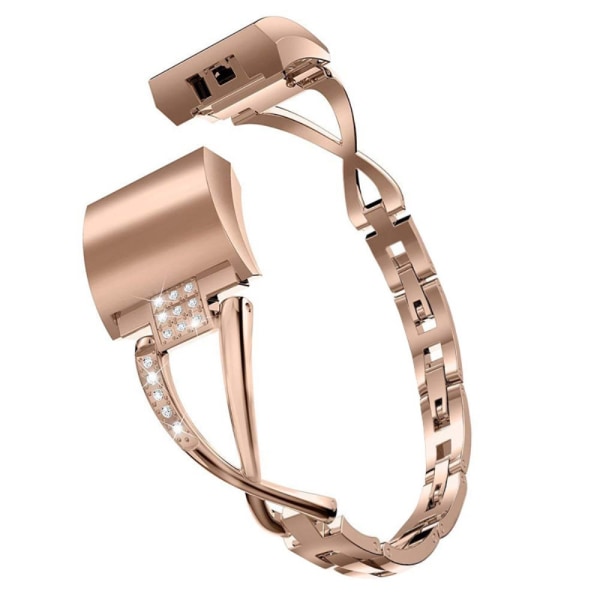 Rhinestone Crystal Armbånd Fitbit Charge 5 Rose Gold