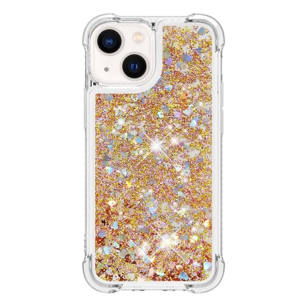 Glitter Bling TPU Skal iPhone 14 Guld