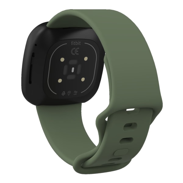 Silikonearmbånd Fitbit Versa 4/Sense 2 Mørkegrøn (L)