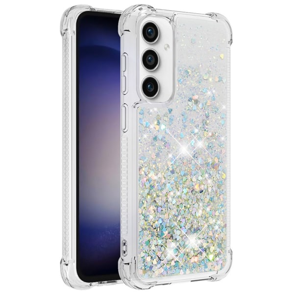 Glitter Bling TPU-kotelo Samsung Galaxy S23 FE Silver