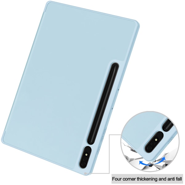 Samsung Galaxy Tab S10 Plus Etui Tri-Fold Med Pen-holder Blå