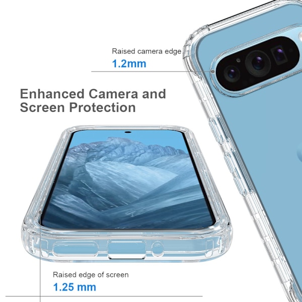 Allround Cover Skal Google Pixel 9 Pro Transparent