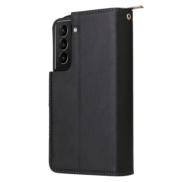 Zipper Magnet Leather Wallet Samsung Galaxy S23 Svart
