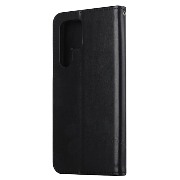 Perhoskuvioitu nahkakotelo Samsung Galaxy S24 Ultra - Musta