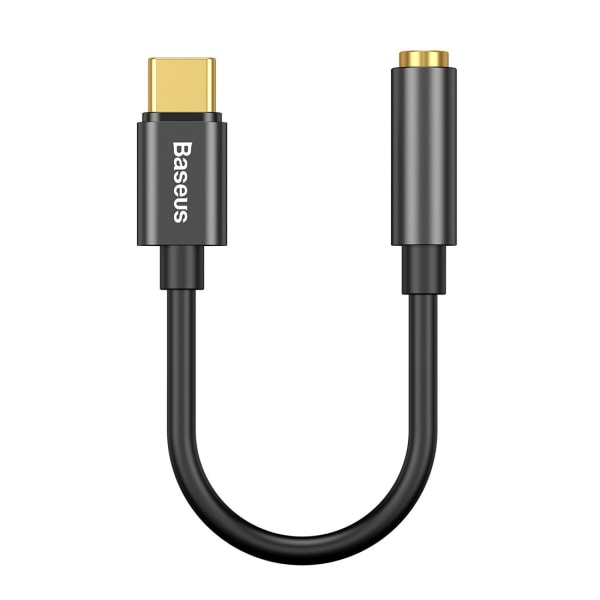 Baseus L54 Adapter USB-C til AUX 3,5 mm Sort